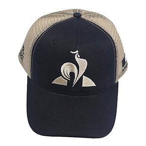 Mũ lưỡi trai vải lưới thêu hình con gà thời trang, khóa nhựa xịn - Hạnh Dương - Đen & Nâu