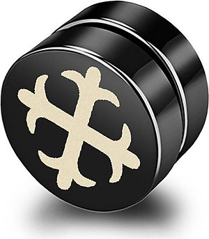 Bông tai nam châm họa tiết sao không cần xỏ lỗ 2