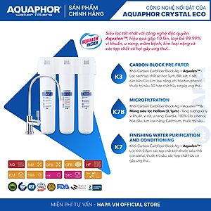 Máy Lọc Nước AQUAPHOR CRYSTAL ECO Uống Trực Tiếp Từ Vòi, Công Nghệ NANO Không Điện - Hàng Chính Hãng
