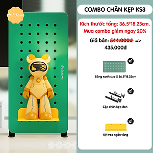 Bảng lỗ Pegboard Dola Home cao cấp kẹp bàn tiết kiệm diện tích không khoan tường để bàn phím, tai nghe, đồ dùng làm việc
