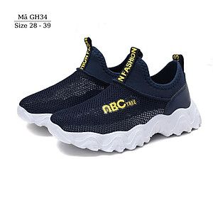Giày lười bé trai - Giày lưới thể thao êm nhẹ thoáng khí mang mùa hè cho trẻ em học sinh nam tiểu trung học 4 - 12 tuổi GH34