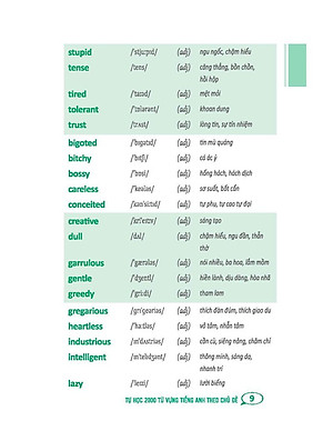 Tự Học 2000 Từ Vựng Tiếng Anh Theo Chủ Đề (Tái Bản)