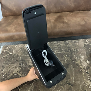 Hộp tỳ tay ô tô dành cho xe Toyota Wigo cao cấp tích hợp 7 cổng USB - Mã: DUSB-WO - 2 màu: Đen và Be