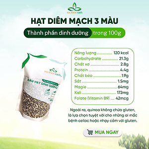 Hạt Diêm mạch (Quinoa) 3 màu nhập khẩu từ Peru