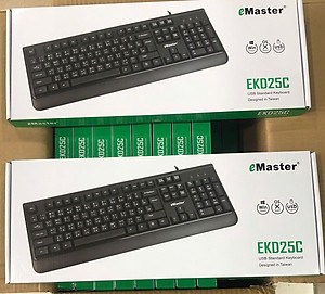 Bàn phím có dây Tiếng Hoa eMaster EKD25C - Hàng chính hãng