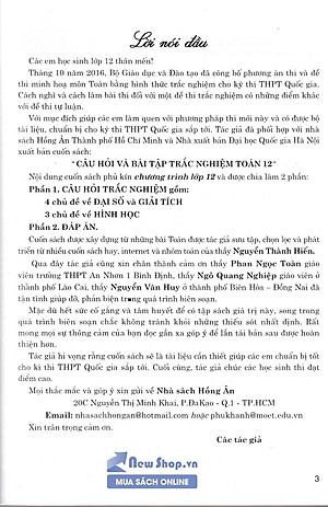 Câu Hỏi Và Bài Tập Trắc Nghiệm Toán 12 (Tái Bản)