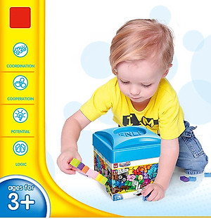 Bộ Lắp Ghép  Vuông Đa Chủ Đề Với 460 Chi Tiết Cho Bé Vừa Chơi Vừa Học Phát Triển Tư Duy và Sáng Tạo- Hàng Chính Hãng 