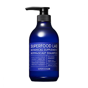 DẦU GỘI CHĂM SÓC DA ĐẦU DÀNH CHO TÓC DẦU/ TÓC THƯỜNG SUPER FOOD LAB BIOTIN+SCALP SHAMPOO 480ml