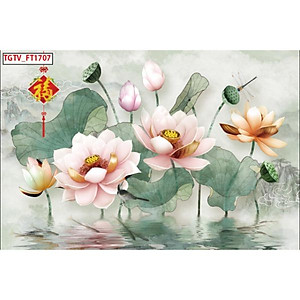 Tranh dan tường 3d đầm den  - ép kim sa - có sẵn keo PC66