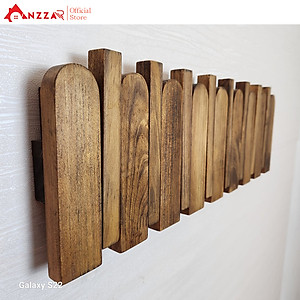 Móc gỗ treo tường Anzzar, móc treo quần áo, phụ kiện, giá gỗ treo quần áo-MT05