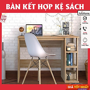 Bàn Làm Việc Bàn Học Sinh Kèm Kệ Sách 3 Tầng Đa Năng Bằng Gỗ Công Nghiệp MDF