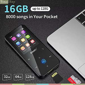 Ruizu D19 - Máy Nghe Nhạc Lossless Siêu Mỏng, Bluetooth 5.0, FM Radio, Thời Lượng Pin 50 Giờ, Bộ Nhớ Trong 16GB - Hàng Chính Hãng