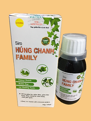 Siro ho Húng Chanh Family 100ml - cho bé, cho người lớn (hỗ trợ giảm ho, giảm đờm, giảm đau họng, khản tiếng; giúp tăng sức đề kháng)