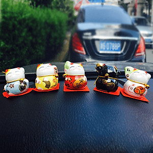 BỘ TƯỢNG 5 CHÚ MÈO THẦN TÀI MAY MẮN - Hàng chính hãng