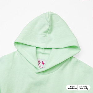 Bộ thu đông bé gái Bigfox Miss Meow size đại, bộ nỉ bé gái chất liệu nỉ bông in thỏ xinh xắn size trẻ em 3,4,5…11 tuổi