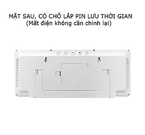 Đồng Hồ LCD Màn Hình Lớn Đa Năng Báo Thức, Nhiệt Độ, Độ Ẩm - L04