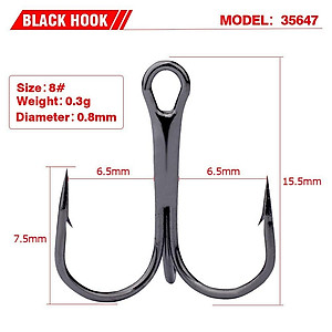 Combo 10 Lưỡi  Câu 3 Tiêu có ngạnh Thép không rỉ gắn mồi giả, câu lure lưỡi ba tiêu LC-6