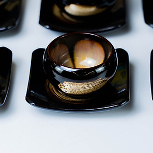 Bộ ấm chén men hỏa biến phẩy dáng siêu nước đầy đủ phụ kiện