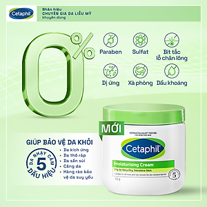 Kem dưỡng ẩm cho da nhạy cảm Cetaphil Moisturizing Cream 453g