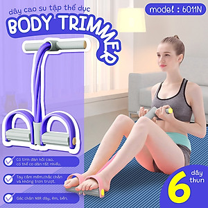 Dây Tập Bụng 6011N,Dây Kéo Đàn Hồi Kháng Lực  Ống Cao Su, Dây Kéo Tập Gym