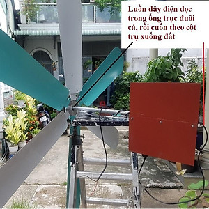 Bộ điện gió tự chế 12v-24v/300w sải cánh 1.3m