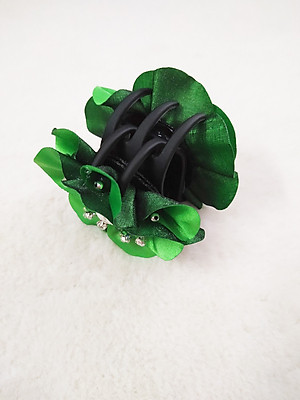 Kẹp tóc hoa đính pha lê ngọc