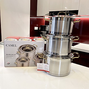 Bộ Nồi Inox 304 Cao Cấp MISU LOUIS Đáy 3 Lớp Nguyên Khối Sử Dụng Được Mọi Loại Bếp