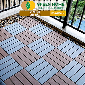 Vỉ Nhựa Lót Sàn Greenhome, Catleza, D30xR30cm, Độ Bền 5 Năm, Dễ Lắp Đặt, Trang Trí Ban Công, Sân Vườn, Hồ Bơi