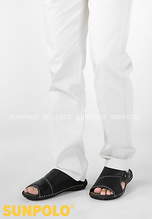 Dép Nam Quai Ngang Da Bò Sunpolo SUD21DN