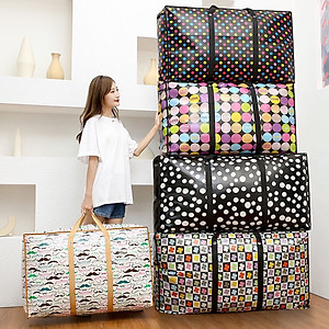 Túi bạt -Túi dứa bỏ hành lý -Túi đựng đồ chăn quần áo có dây kéo kích thước  lớn 70 x 55 x 26cm siêu bền , rất tiện dụng cho mọi gia đình 