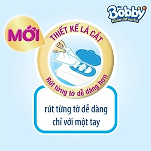 Khăn Ướt Em Bé Bobby Không Mùi Gói 100 Miếng