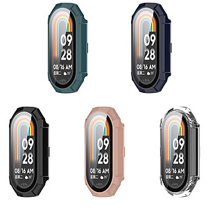 Ốp Case PC Mặt Kính Cường Lực chống va đập cho Xiaomi Mi Band 8 / Xiaomi Mi Band 9 - Hàng Chính Hãng