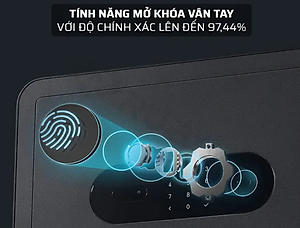 Két Sắt Thông Minh Xiaomi Mijia MX-303 Sử Dụng Vân Tay Gồm 6 Chế Độ Mở Khóa Áp Dụng Công Nghệ Cao Báo Động, Kết Nối App - Hàng Nhập Khẩu