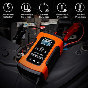 Bộ sạc ắc quy Foxsur 12V 5A FBC1205D tự ngắt khi đầy bảo dưỡng khử sunfat chống ngược cực