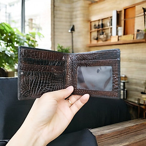 Bóp Da Cá Sấu. [DA BỤNG RẤT MỀM VÀ BỀN] 2 Mặt Đều Được Làm Từ Da Cá Sấu Cao Cấp