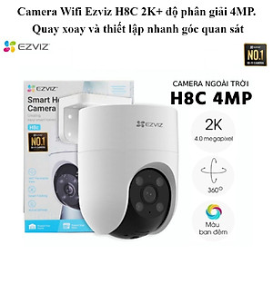 Camera Wifi EZVIZ H8C 4MP 2K, Quay Quét 360 Độ, Đàm Thoại 2 Chiều, Ghi Hình Màu Ban Đêm- Hàng Chính Hãng