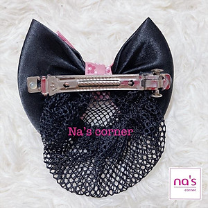 Kẹp lưới bới tóc búi tóc hoạ tiết hoa cao cấp (6)