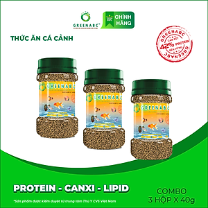 Thức ăn Cá Neon, Cánh Buồm, Molly, 7 màu, 3 đuôi ... GREENABC – Hàm lượng protein 42% cho năng lượng dồi dào, tiêu hóa tốt, tăng đề kháng, lên màu đẹp – Hộp 40g