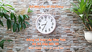 Đồng hồ Treo Tường Cao cấp KIM TRÔI EASTAR Tròn 31cm - Số Nổi 3D - Tặng Pin Maxell - BH 1 Năm
