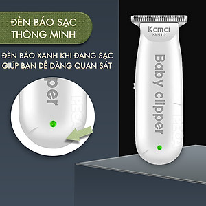 Tông đơ cắt tóc mini Kemei KM-1319 chuyên dụng cắt tóc cho bé, trẻ em sơ sinh hoạt động êm ái hạn không tiếng ồn - Hàng chính hãng