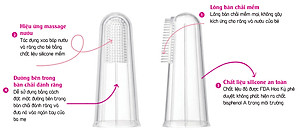 Bàn chải rơ lưỡi xỏ ngón IBYEOL Friends JuJu lông bàn chải mềm (chính hãng Hàn Quốc)