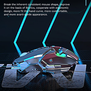 Chuột cơ gaming led RGB 6400DPI MK300 mechanical Gaming mouse Esport cho máy tính laptop hàng nhập khẩu