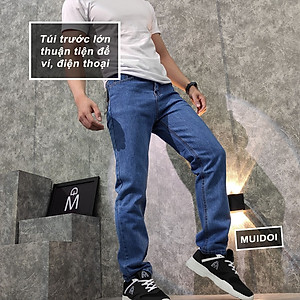 Quần jean nam ống suông MĐ Q62 màu xanh nhạt loại tốt