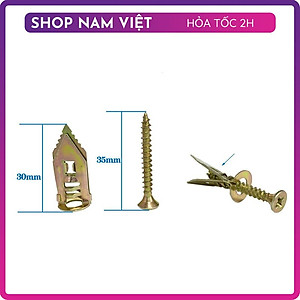 Set 10 Tắc Kê Nở Thép Siêu Bền Kèm Vít