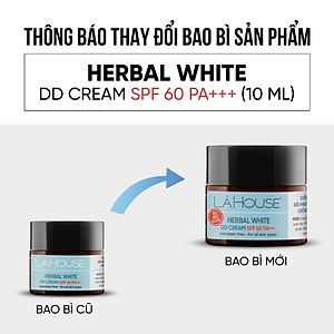 Kem dưỡng ngày trắng da, làm sáng da,làm mờ dấu hiệu lão hóa da Lá House Herbal White DD Cream SPF 60PA+++ 10ml/30ml