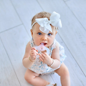 Bàn chải đánh răng kiêm gặm nướu silicon cho bé Marcus & Marcus, từ 6 tháng - Pokey