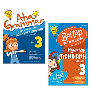 Combo Bộ Sách Công Phá Tiếng Anh Aha Grammar: Học Nhanh Toàn Diện Ngữ Pháp Tiếng Anh Lớp 3 + Bài Tập Bổ Trợ Toàn Diện Ngữ Pháp Tiếng Anh Lớp 3 Theo Chủ Đề (Bộ Sách Ngữ Pháp Bán Chạy Nhất Tại Hàn Quốc Cho Học Sinh Tiểu Học/ Tặng Kèm Bookmark Happy Life)