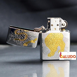 Vỏ Hột Quẹt Bật Lửa Xăng Đá Zorro Mạ Bạch Kim Chủ Đề Mãnh Hổ Trường Thành Bản Giới Hạn Z92122