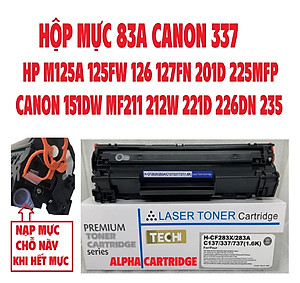 Hộp mực 337 dành cho máy in Canon MF211, MF221D,  MF215, MF241D LBP151dw/ Image CLASS MF 237W/ 247DW/ 211D/ MF212W/ MF221D/ MF241D/ MF215/ MF217W/ MF226DN/ MF229DW/ MF 236N/ MF244DW/ Hàng chính hãng Alpha Cartridge