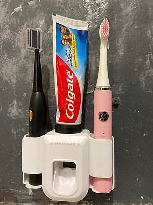 Giá Để Bàn Chải Điện Nặn Kem Đánh Răng Dán Tường Phòng Tắm Treo Đa Năng Siêu Dính Hamart